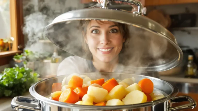 Cuisson à la vapeur : comment préserver les propriétés des pommes de terre, carottes et oignons