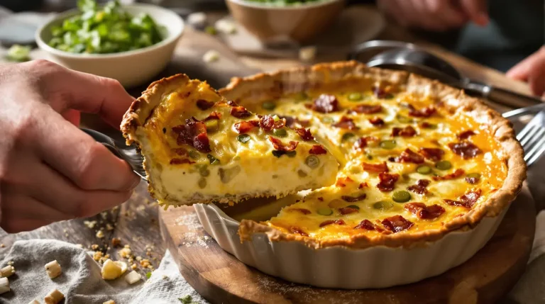 J’ai fait cette quiche sans pâte aux poireaux et lardons, simple et rapide en 5 étapes