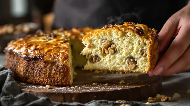 Le cake fondant à la fourme d’Ambert et noix que je fais tout le temps, plus gourmand qu’une quiche