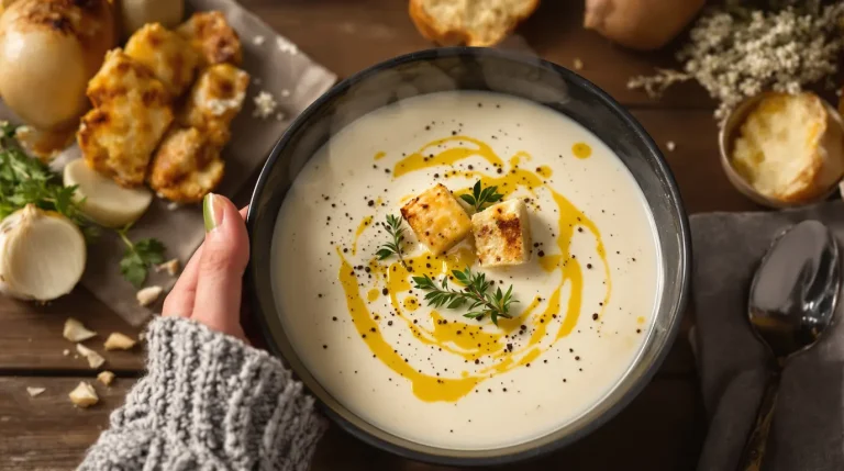 « Une de mes soupes préférées » : mon velouté blanc fondant, plein de goût et bon pour la santé